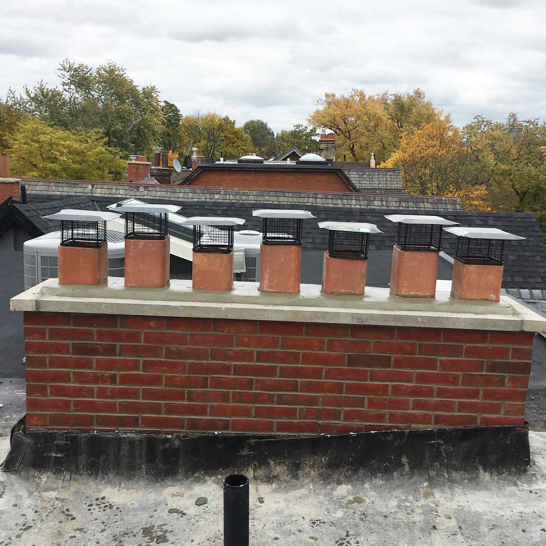 Now a 7 flue chimney after the rebuild